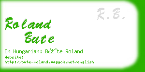roland bute business card